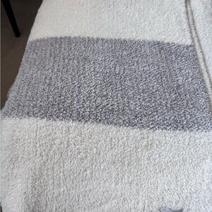 Barefoot Dreams Cream and Gray Throw